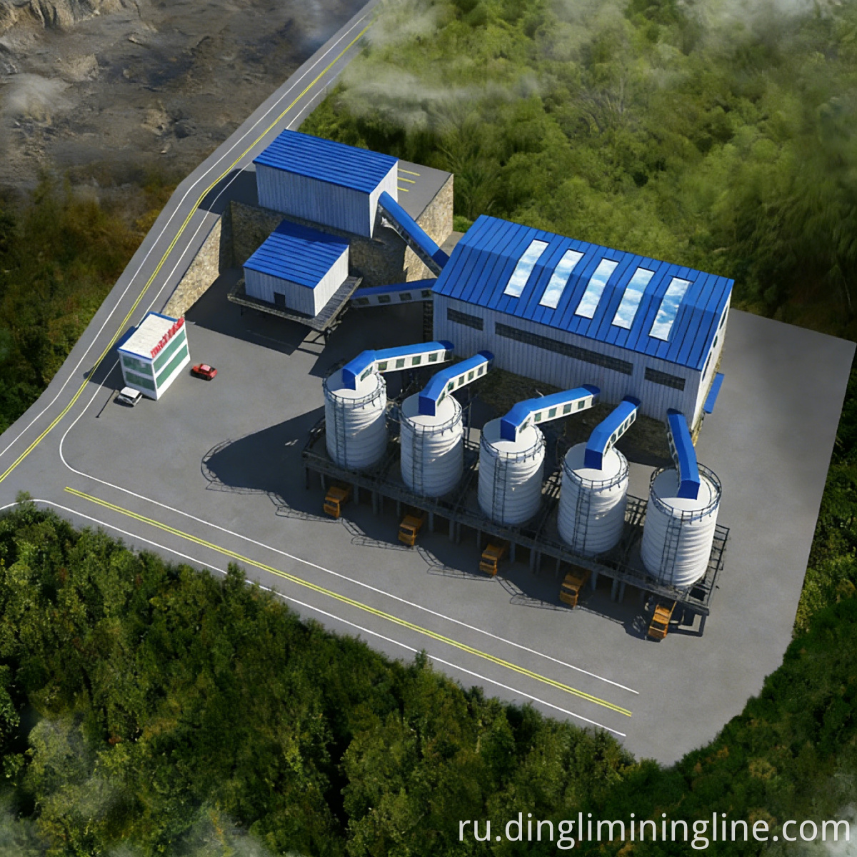 Highway Construction Stone Line